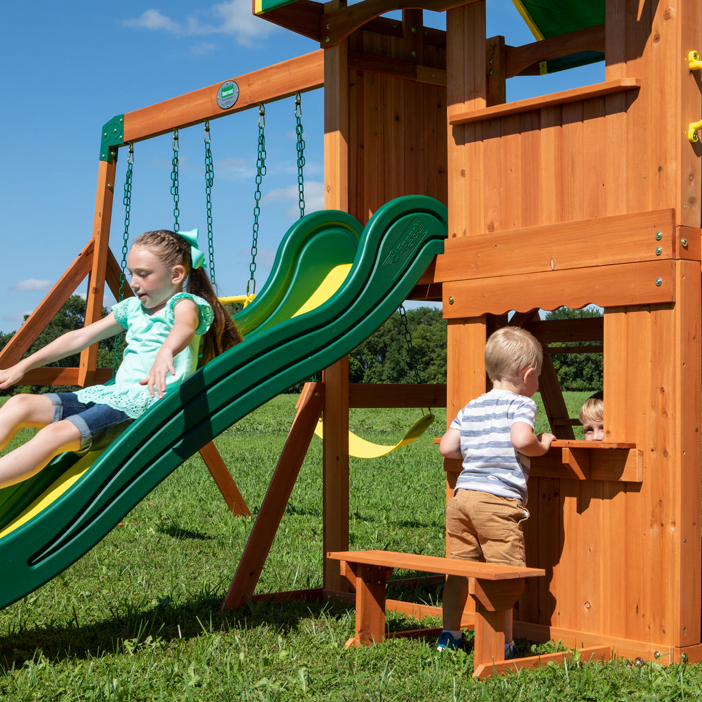 Backyard Discovery Dayton All Cedar Wood Playset Swing Set Cheaper Than Retail Price Buy Clothing Accessories And Lifestyle Products For Women Men