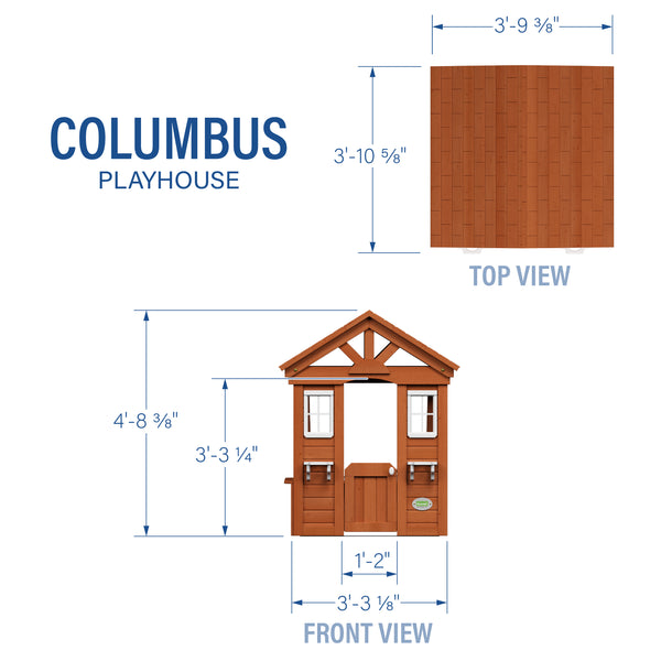 Columbus Wooden Playhouse - Playhouses Backyard Discovery 