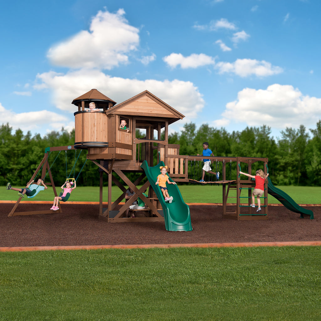 Timber Cove Wooden Swing Set Backyard Discovery