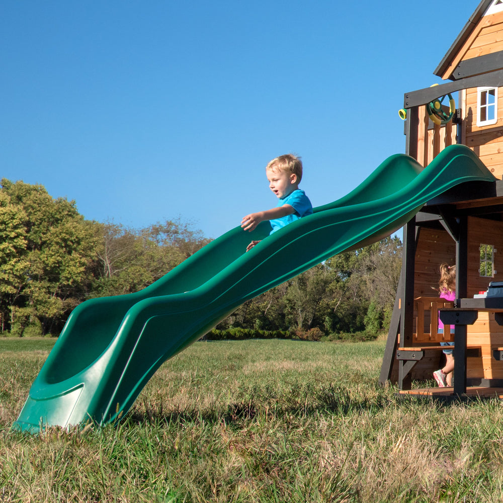 swing set with 10 ft slide