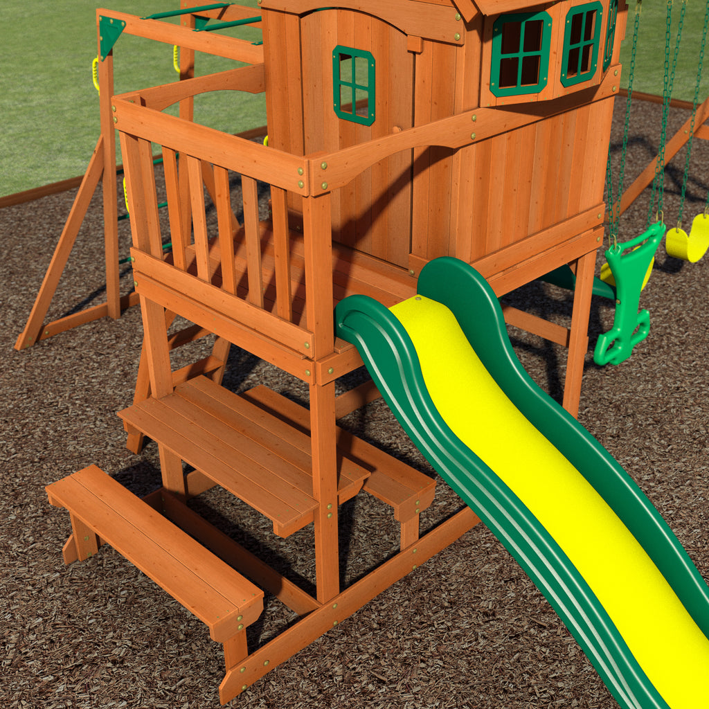 springboro wooden swing set