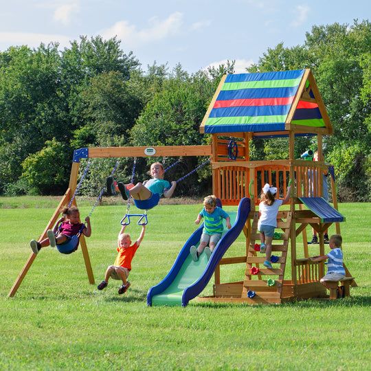 backyard discovery wooden swing sets