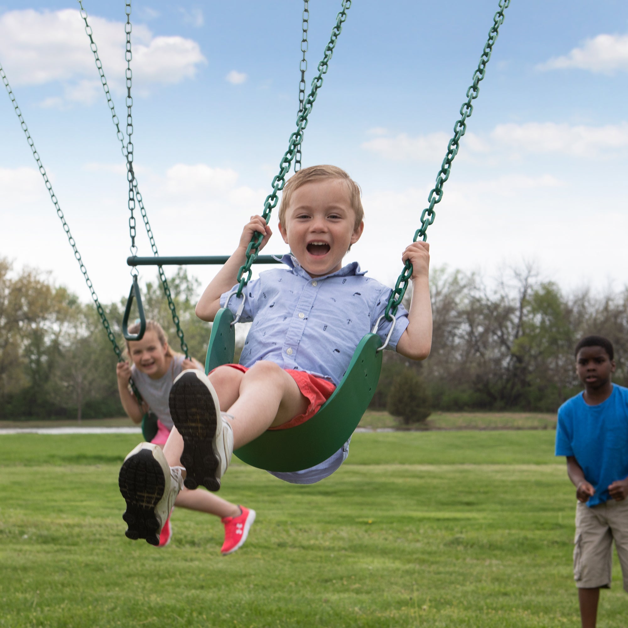 Swing with thick rope  The Children's Playground Company