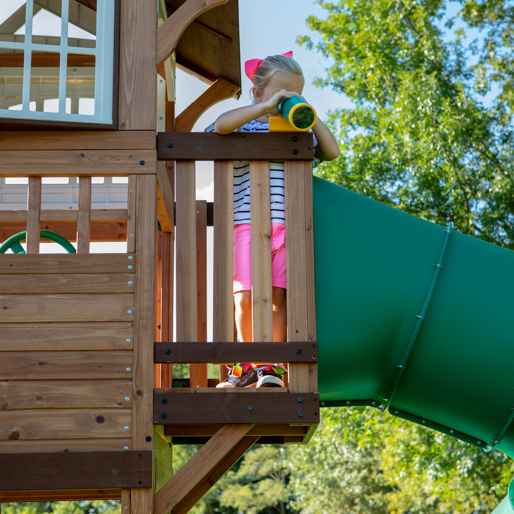 backyard discovery cedar point wooden swing set