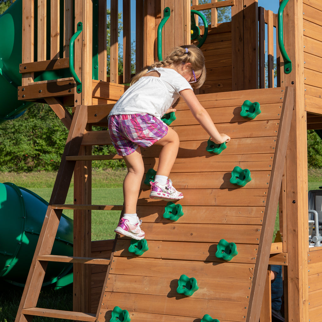 backyard discovery cedar point wooden swing set