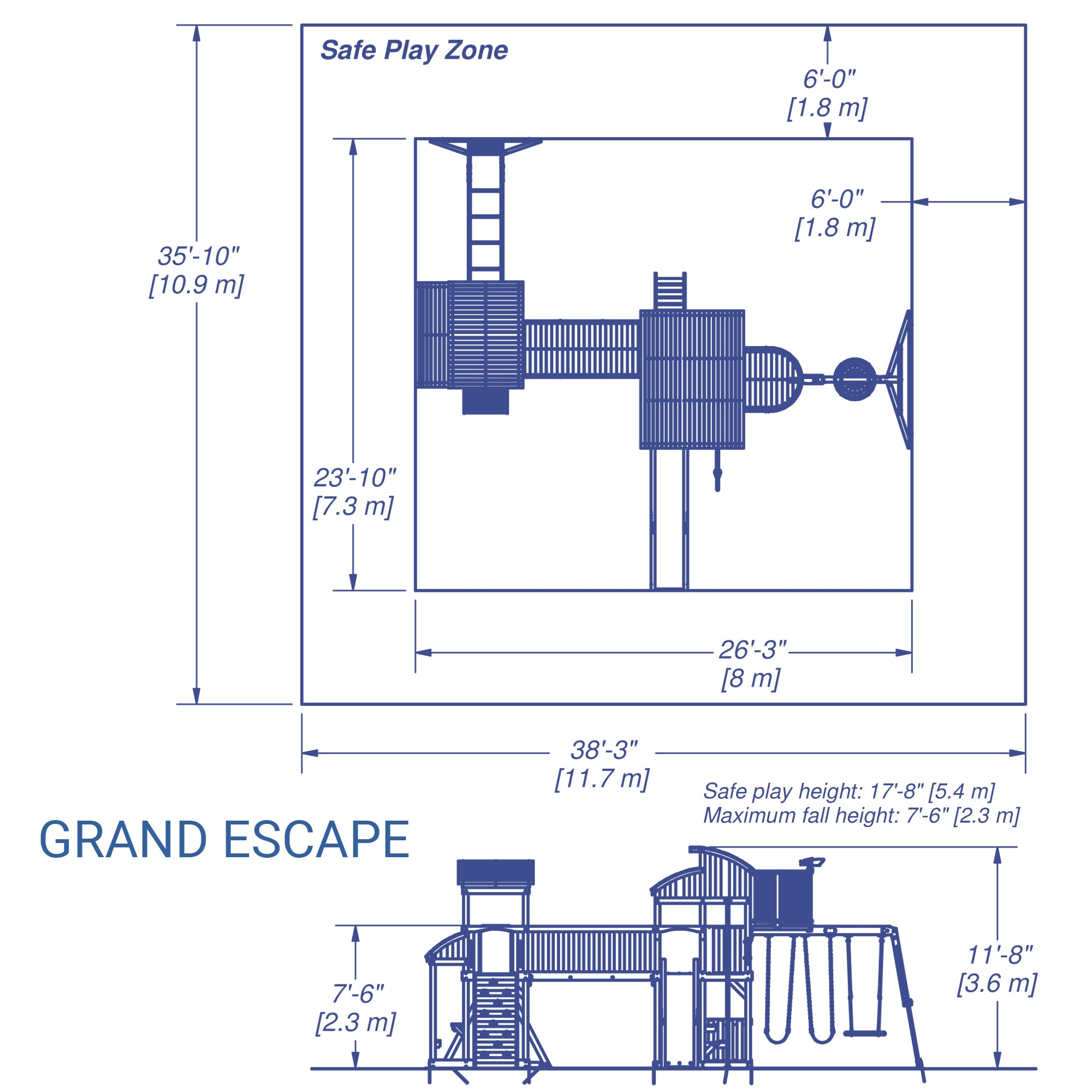 grand escape swing set