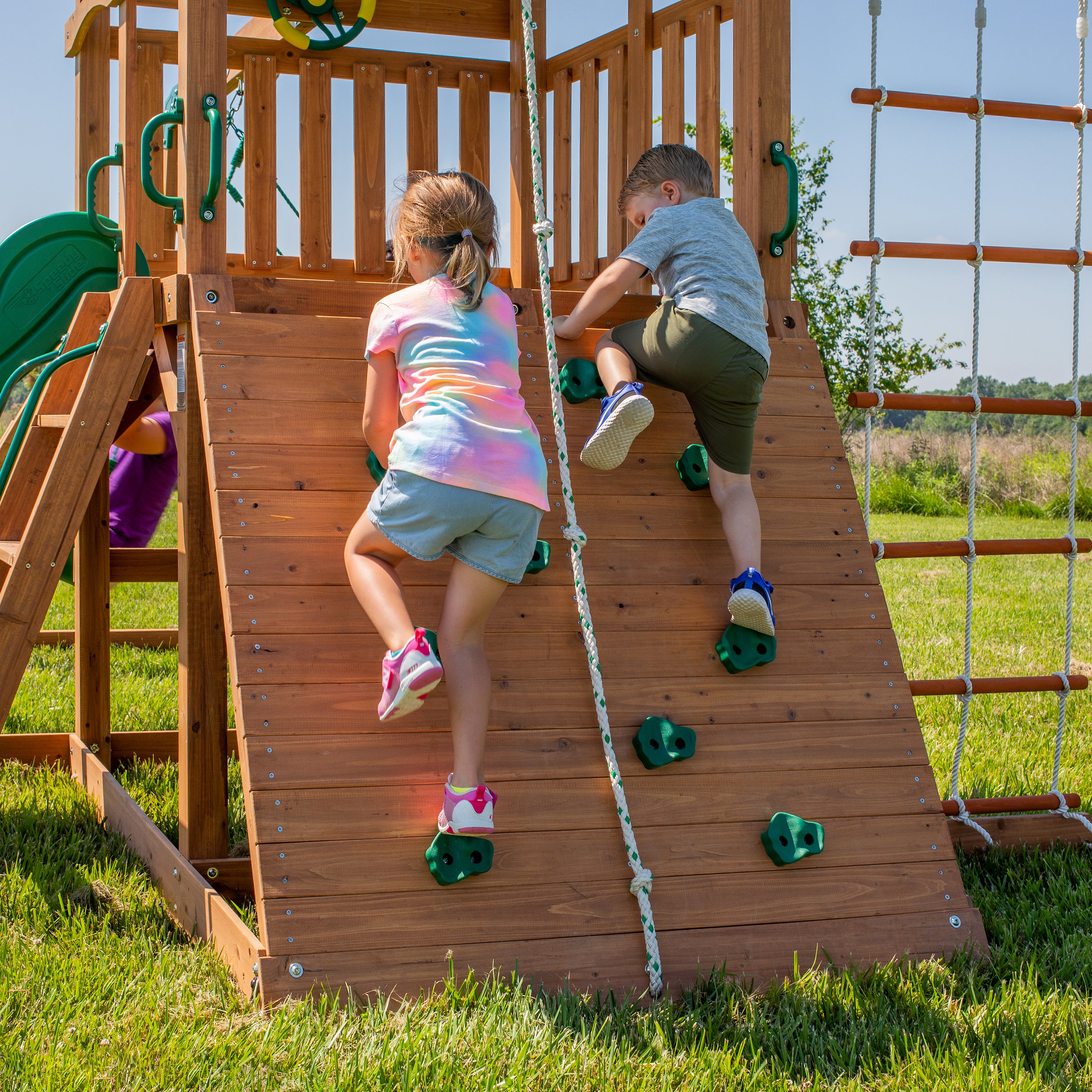 Swing with thick rope  The Children's Playground Company