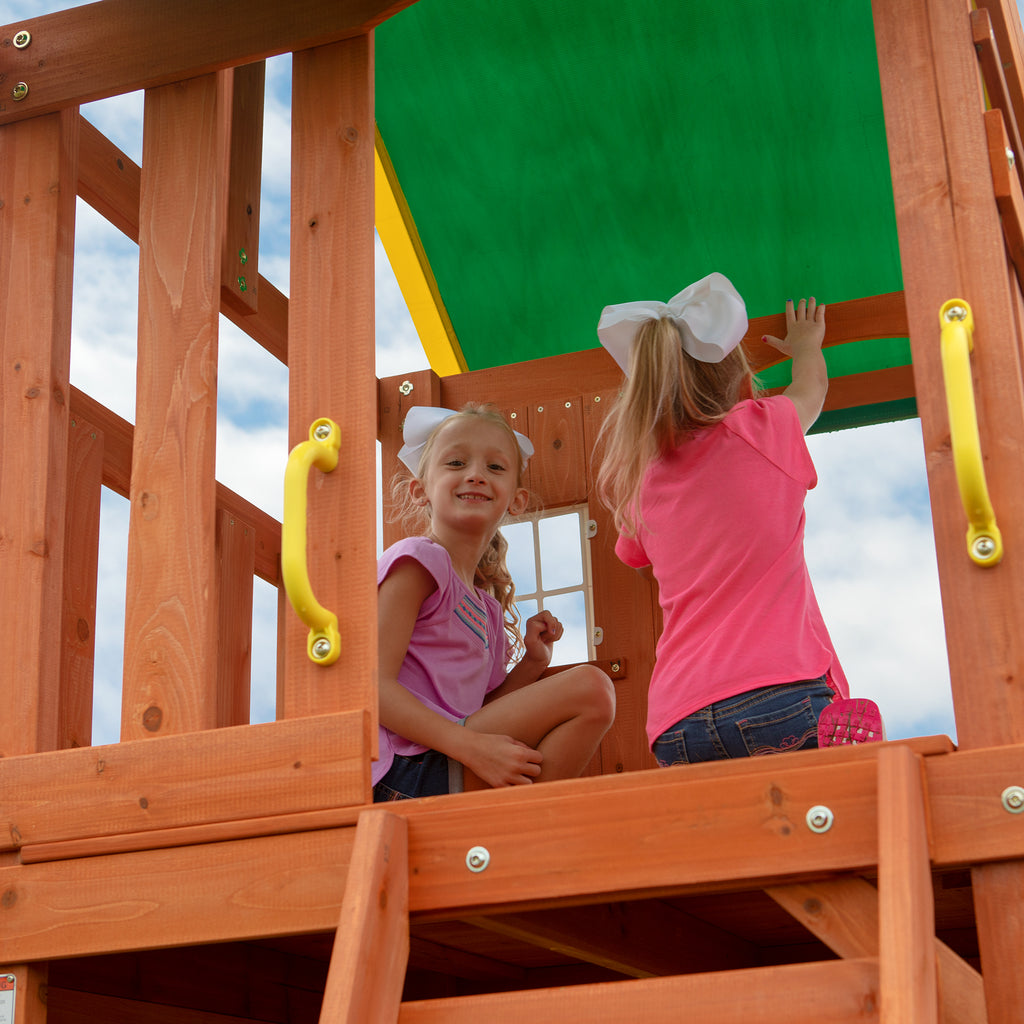 backyard discovery oakmont all cedar wood playset swing set