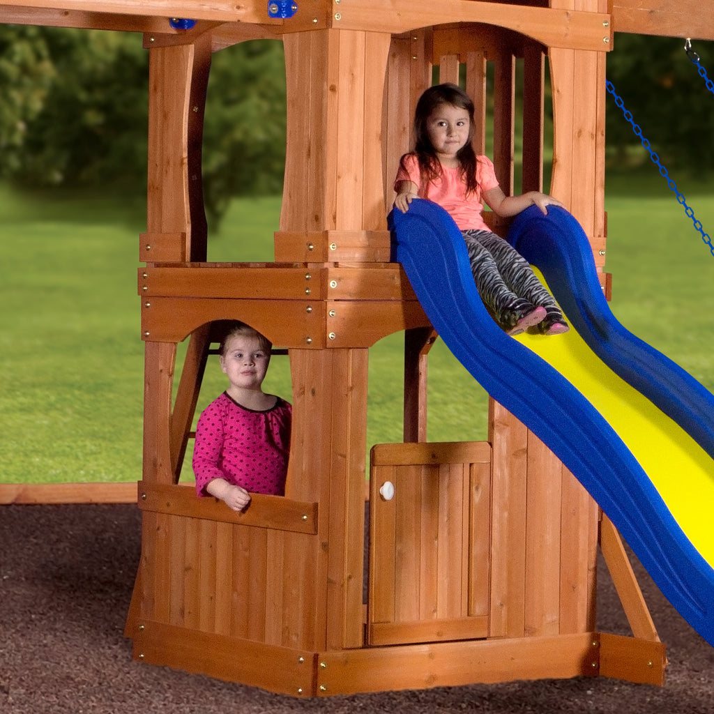 backyard discovery parkway wooden swing set