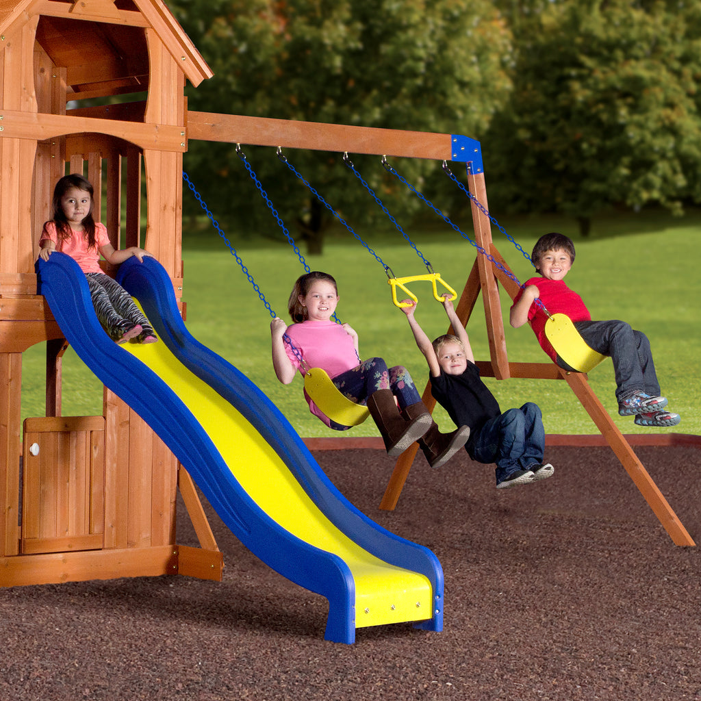 backyard discovery parkway all cedar wood playset swing set