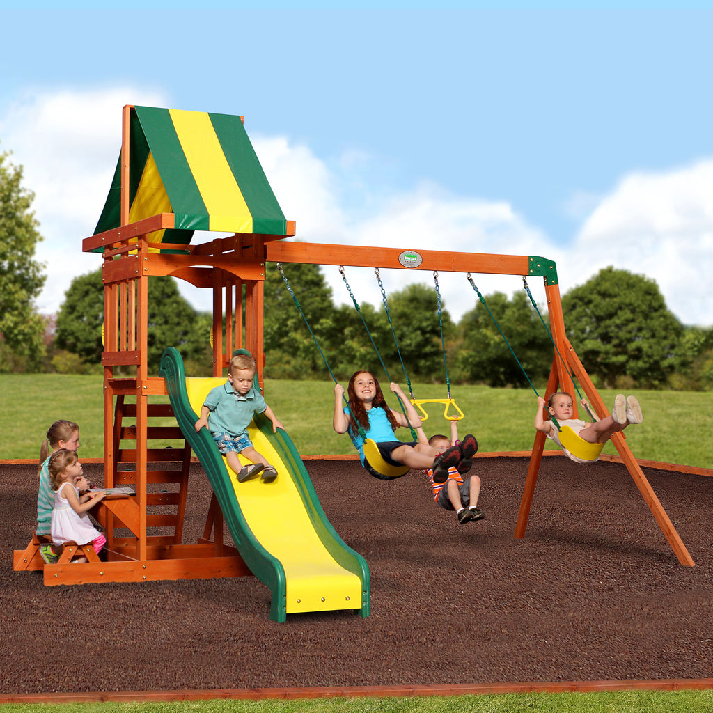 prestige wooden swing set - playsets backyard discovery