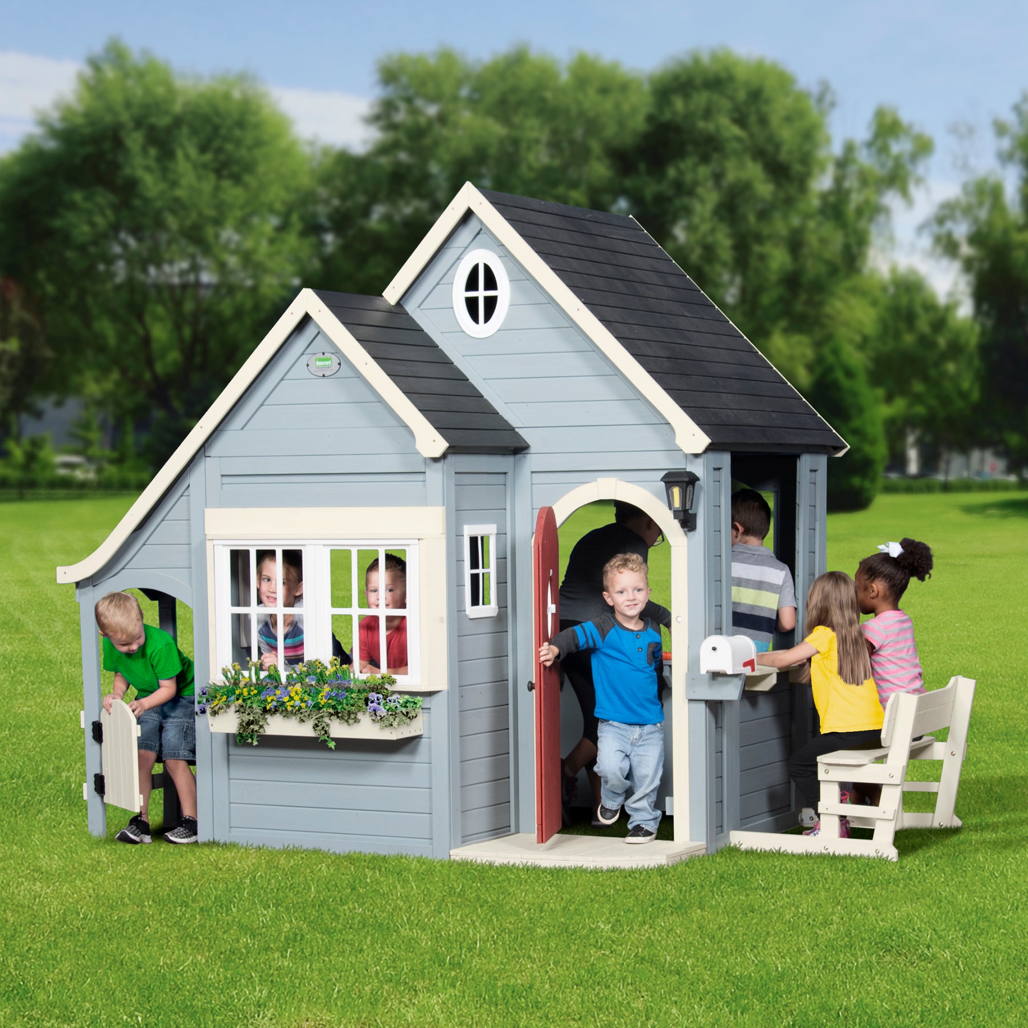 wooden cottage playhouse
