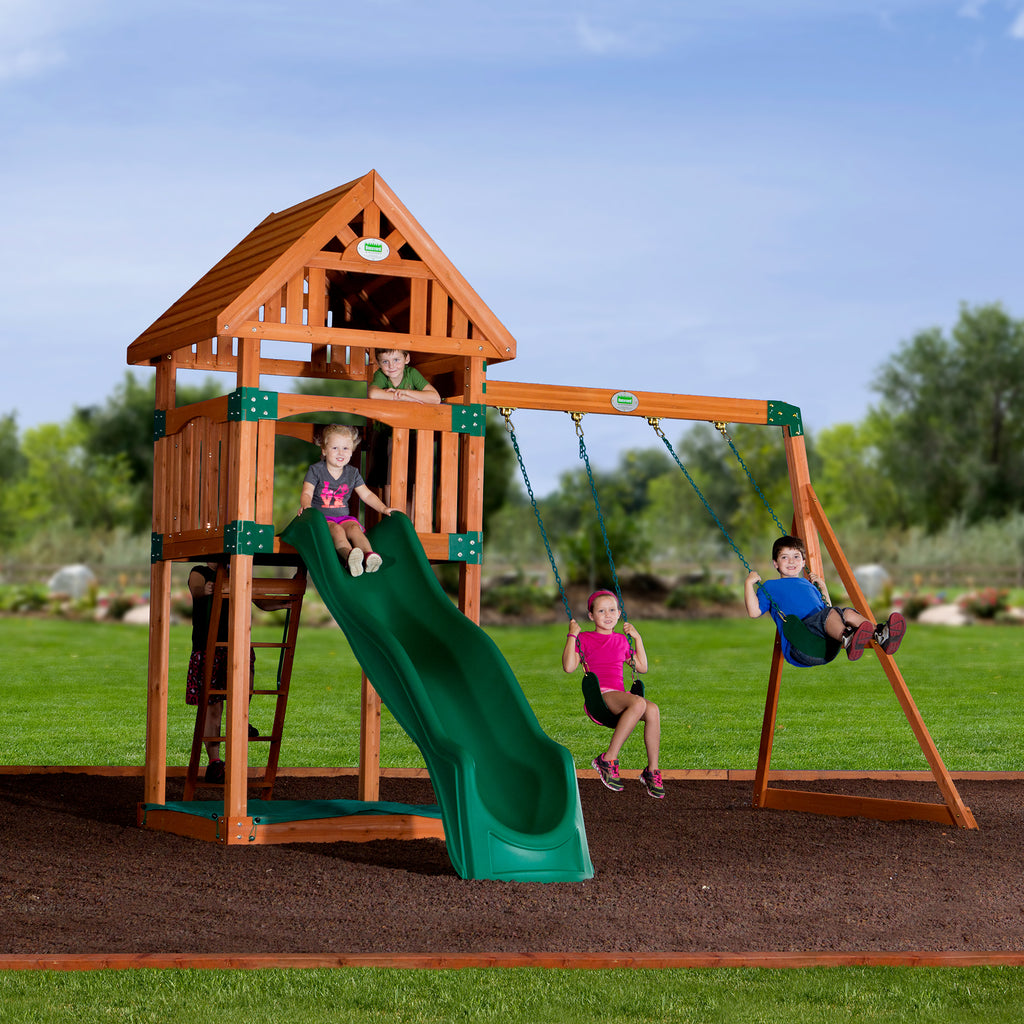 Trek Wooden Swing Set Playsets Backyard Discovery