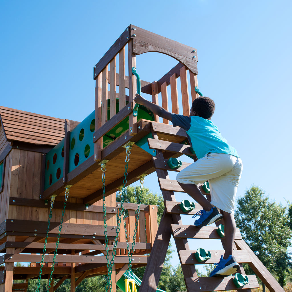 backyard discovery woodridge elite cedar swing set