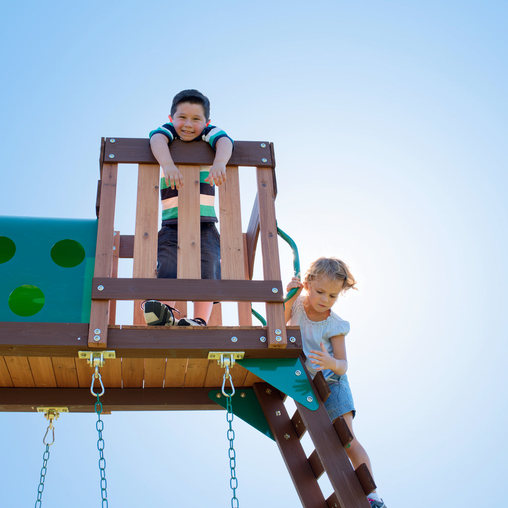 backyard discovery woodridge elite cedar swing set