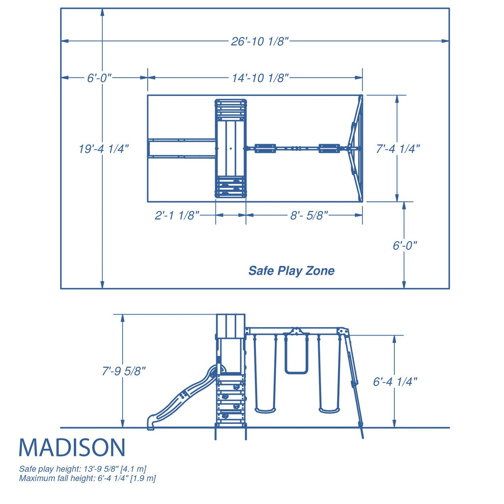 backyard discovery madison swing set