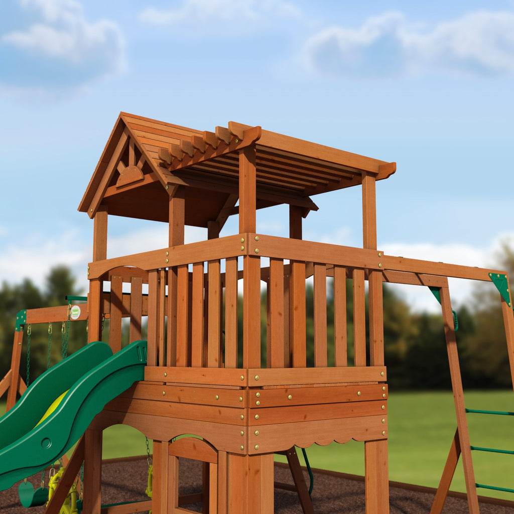 Thunder Ridge Wooden Swing Set