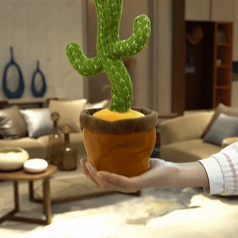 Dansende cactus illustratie voor webpagina