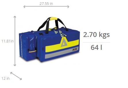 Imagem da bolsa compacta para oxigenoterapia tamanho XL da PAX