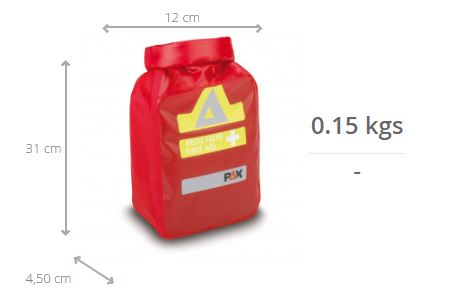 Imagen de la bolsa de primeros auxilios impermeable y estanca de PAX