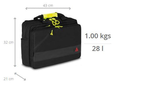 Imagen de las medidas del maletín portadocumentos de PAX