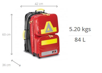 Imagen de la mochila trolley modulable de emergencia SVA Wasserkuppe L-FT2 - PAX