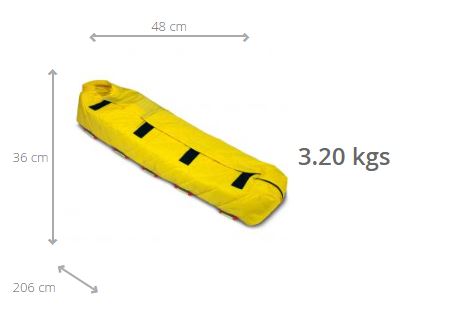 Imagen de las medidas del sistema de rescate y transporte de invierno RTS de PAX