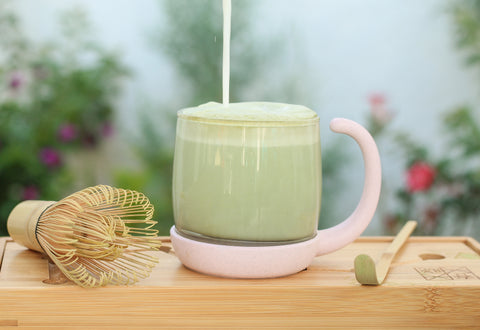 Budín de Chía con Taro y Matcha