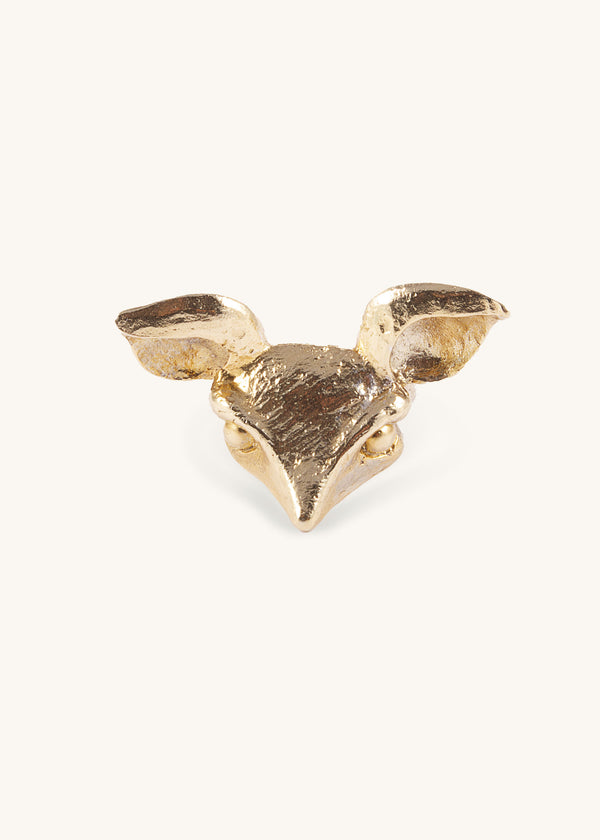 Ladies 9ct Yellow Gold Fox Head Ring | Miltons Diamonds