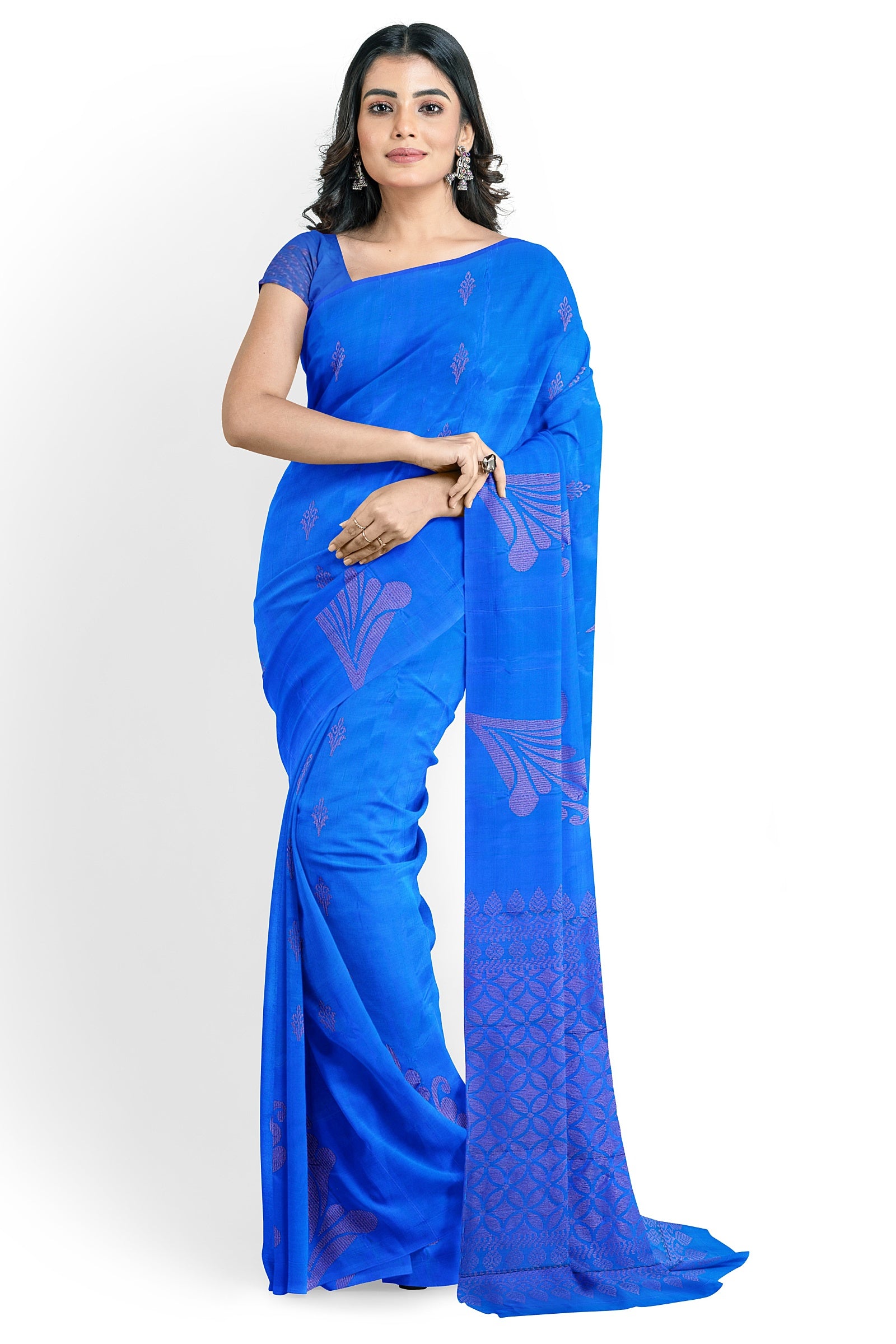 dark blue soft silk saree shopihara