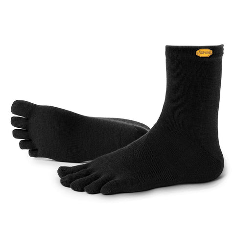 Bprimal Everyday Five-Toe Socks - Hidden - Thin Weight - Black