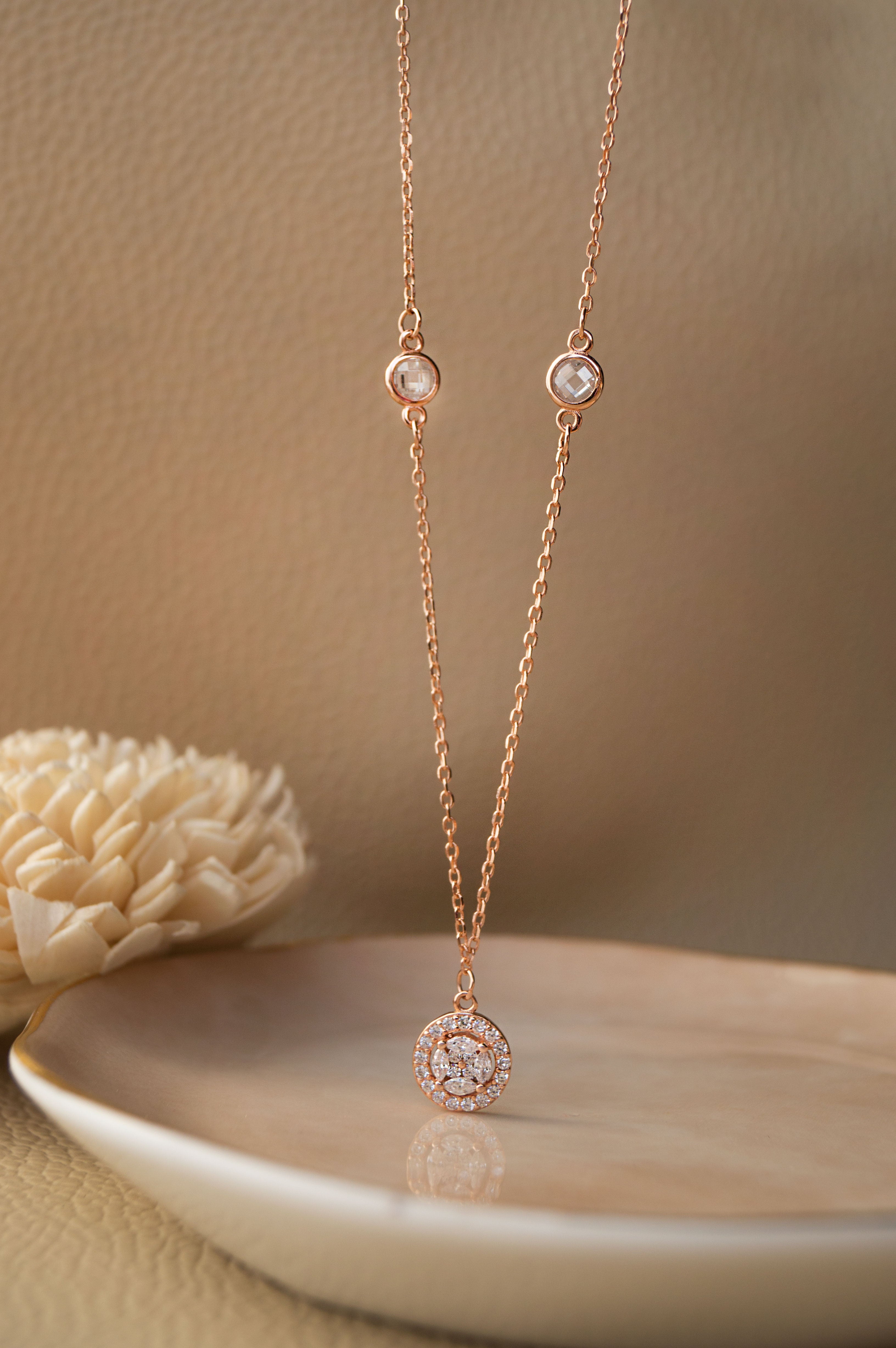 silver and rose gold jewellery