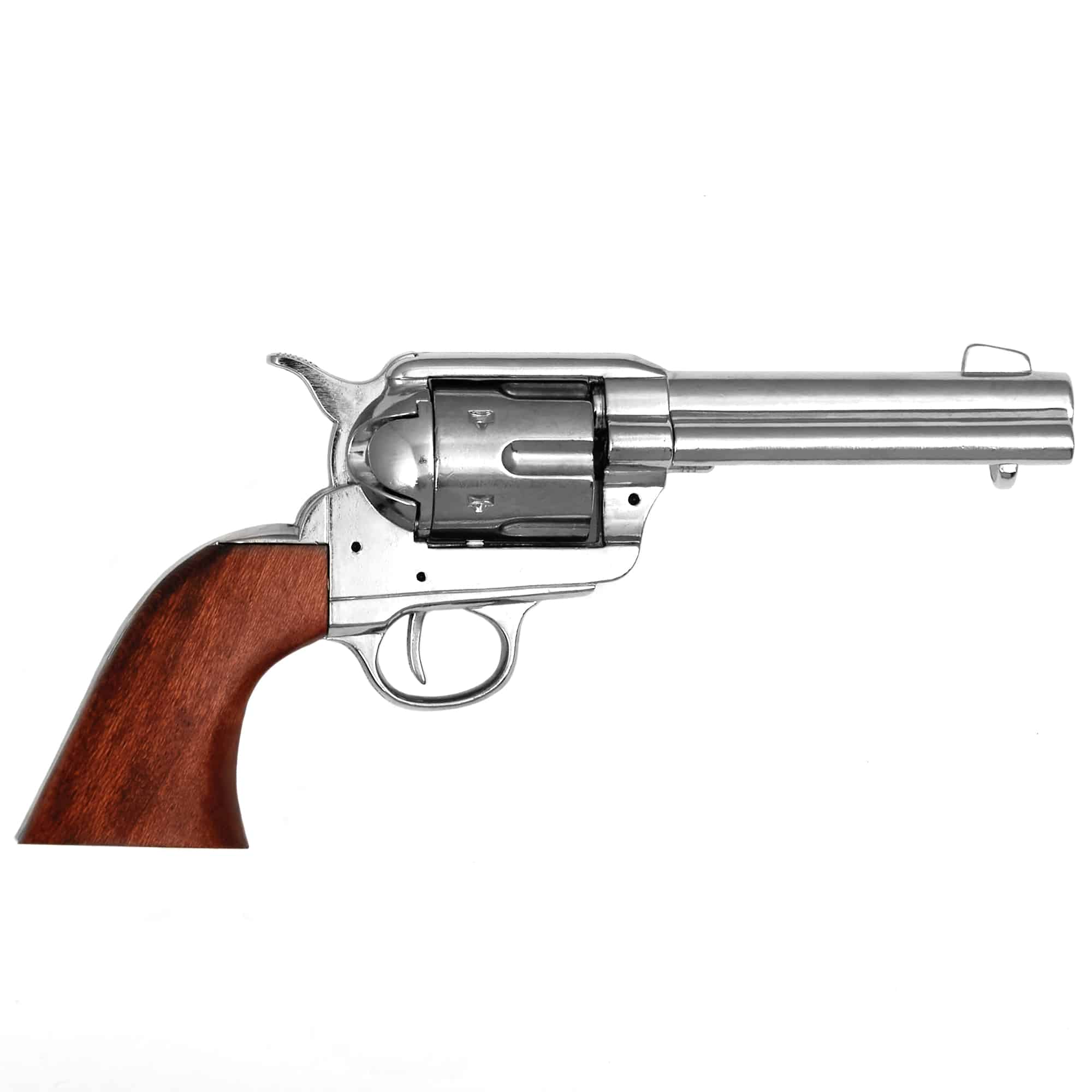 Old West Replica M1873 Nickel Finish Quick Draw Revolver NonFiring Gun
