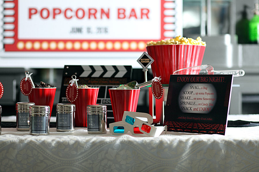 Printable Popcorn Bar Decorations by Dell Cove Spices and More Co.®