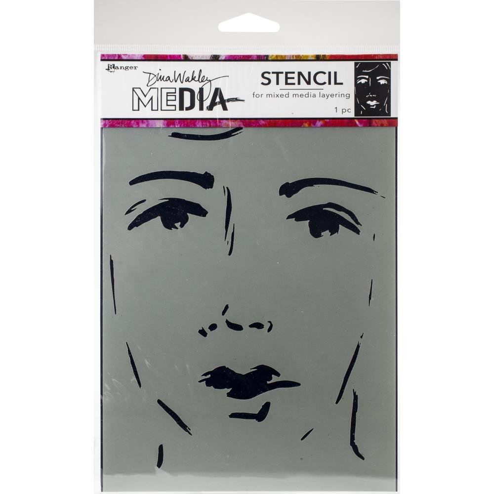 Dina Wakley Media Mask + Stencil Funky Silhouettes