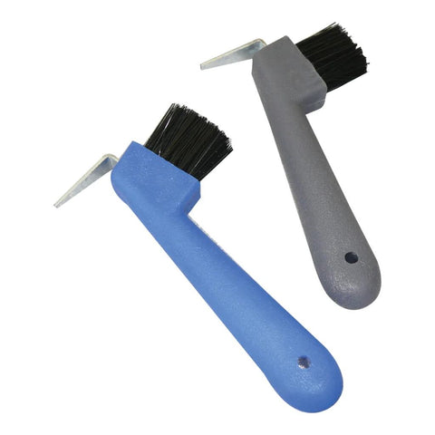 plastic hoof pick with brush