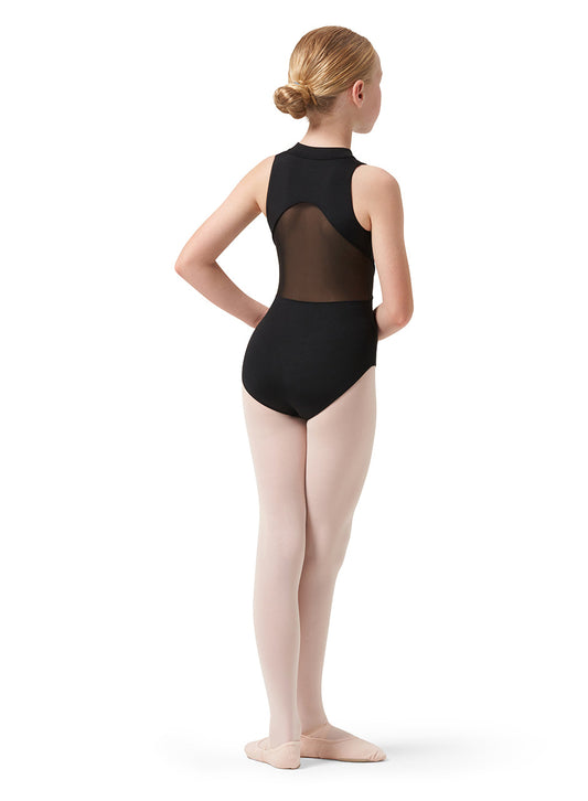 Capezio Plunge Neck Mesh Midriff Leotard