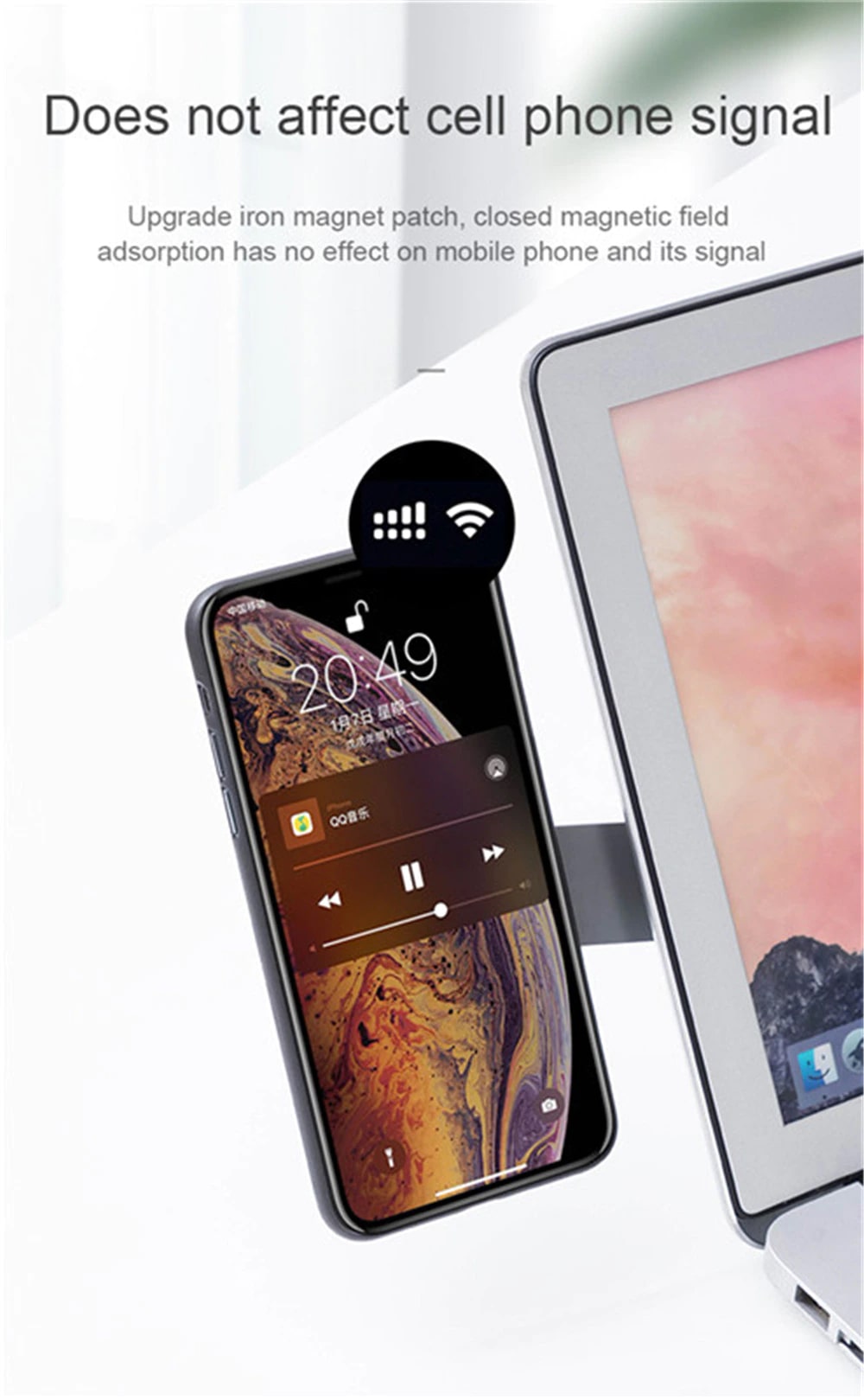 Laptop Side Phone Clip Holder - Gizzmopro