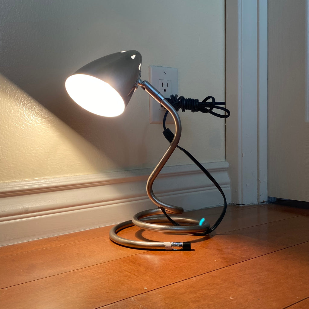 metal spiral table lamp