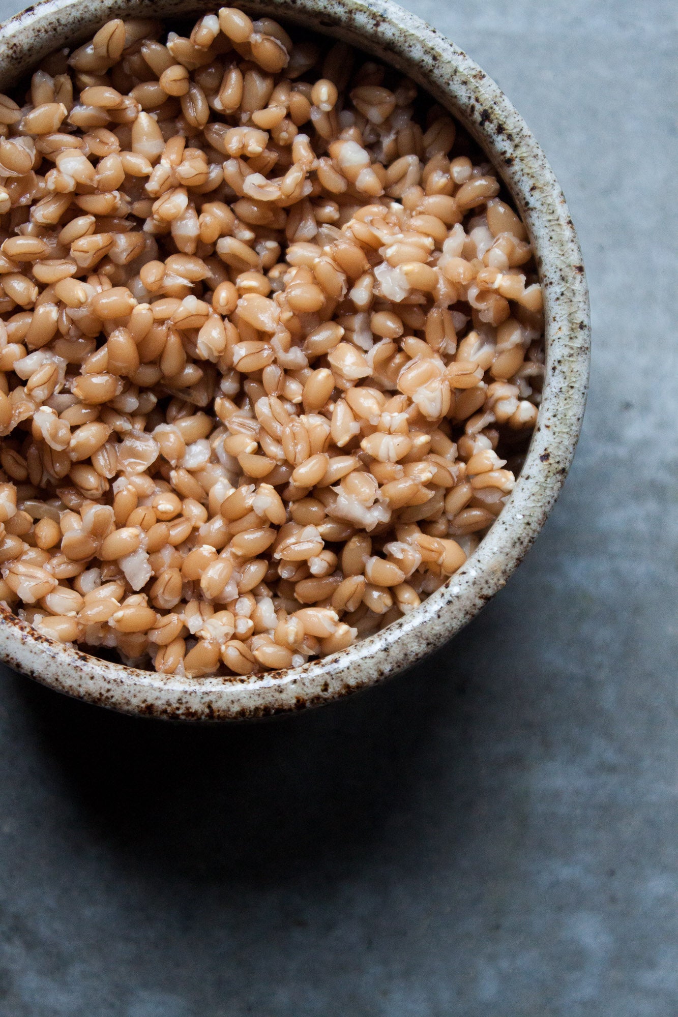 Farro Bowl With Shiitakes + Winter Greens