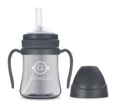 GROSMIMI Dark Series PPSU Straw Cup Sippy Cup 300ML - White - 6