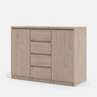 Picture 3 of the Naia Sideboard 4 Drawers 2 Doors Oak