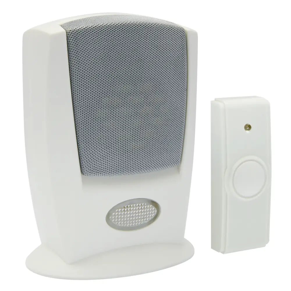 IQ America Wireless Battery-Powered Portable Visual Strobe and Audible Doorbell Chime Alert, 4 Note 300 Ft Range For Shop, Hearing Impaired!