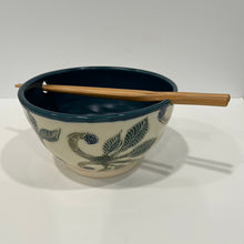 Load image into Gallery viewer, Noodle Pottery Bowl with Chopsticks
