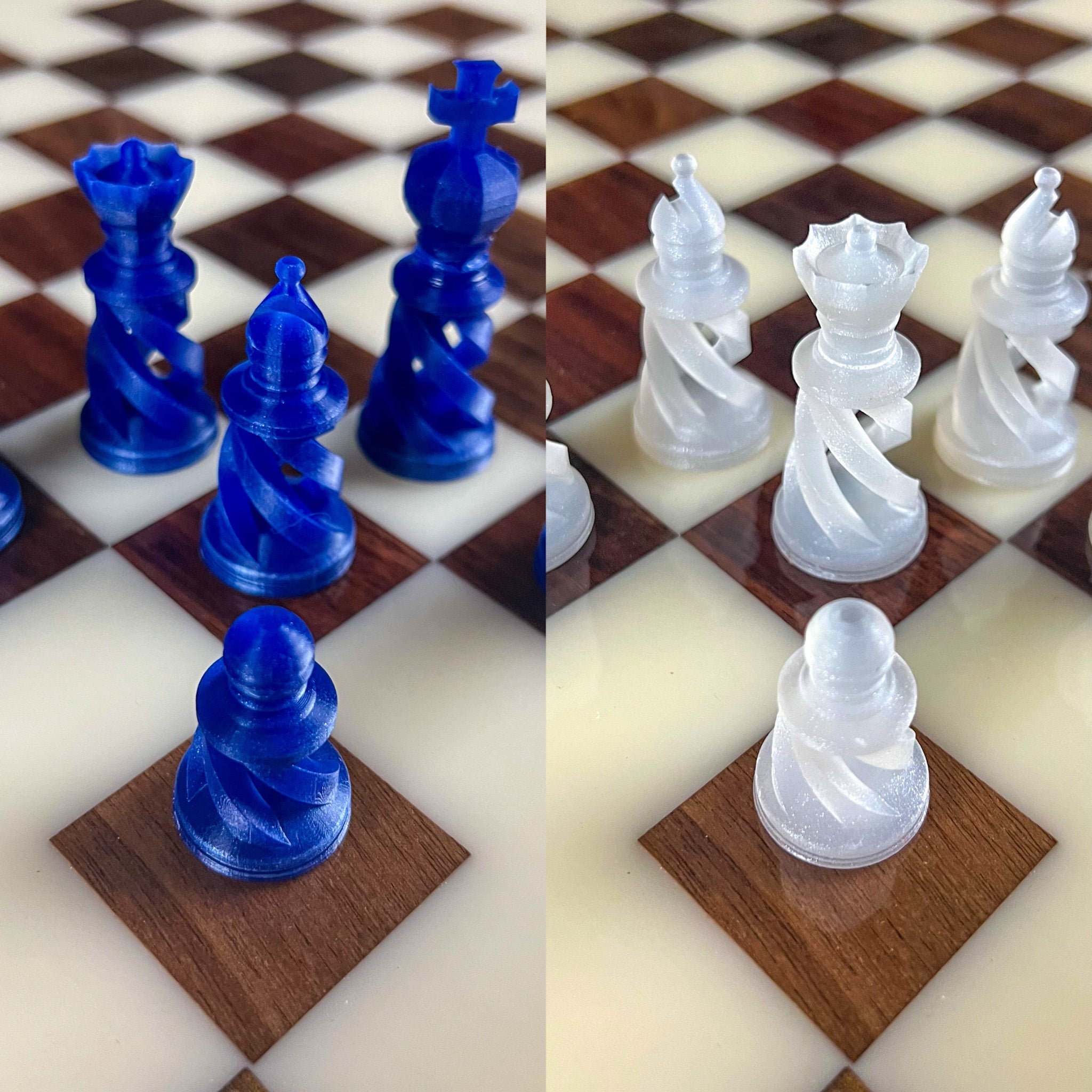 Ocean Cloud Maple Wood Chess Board (With Border)