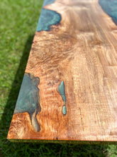 Load image into Gallery viewer, Exotic Maple Burl Emerald Coffee Table
