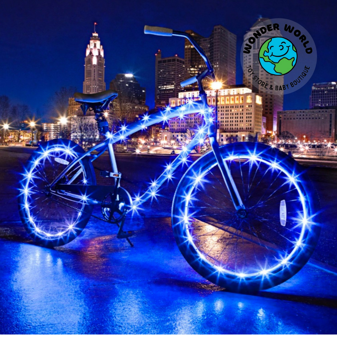 blue bicycle lights