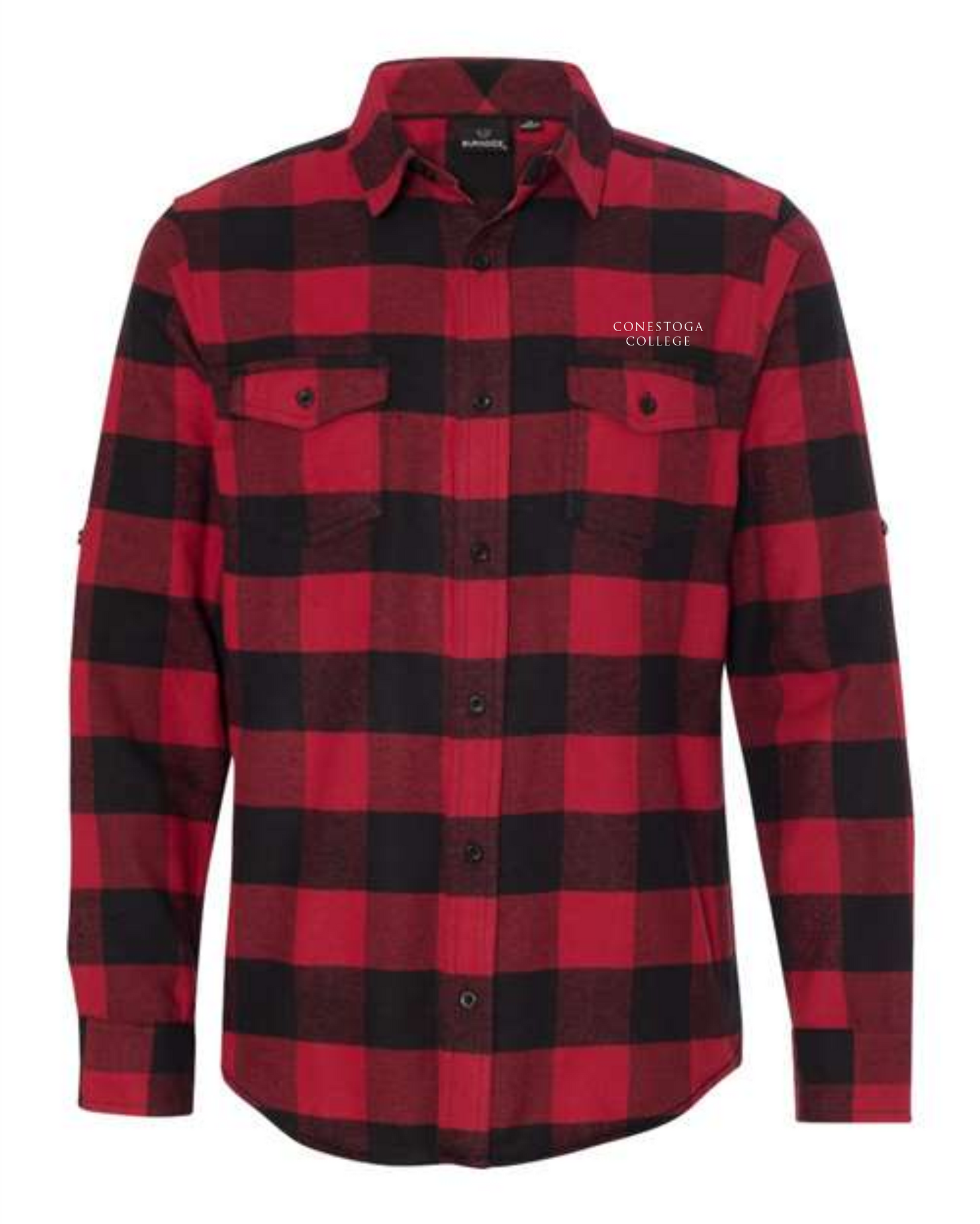 Men's Buffalo Plaid Long Sleeve Flannel Shirt – Conestoga College Clothing