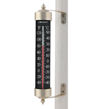 The Original Vermont Indoor/Outdoor Thermometer Brass, Solid Brass Indoor/Outdoor  Thermometers at Songbird Garden
