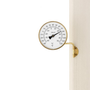 Conant T16LFB Vermont Grande View Thermometer Living Finish Brass